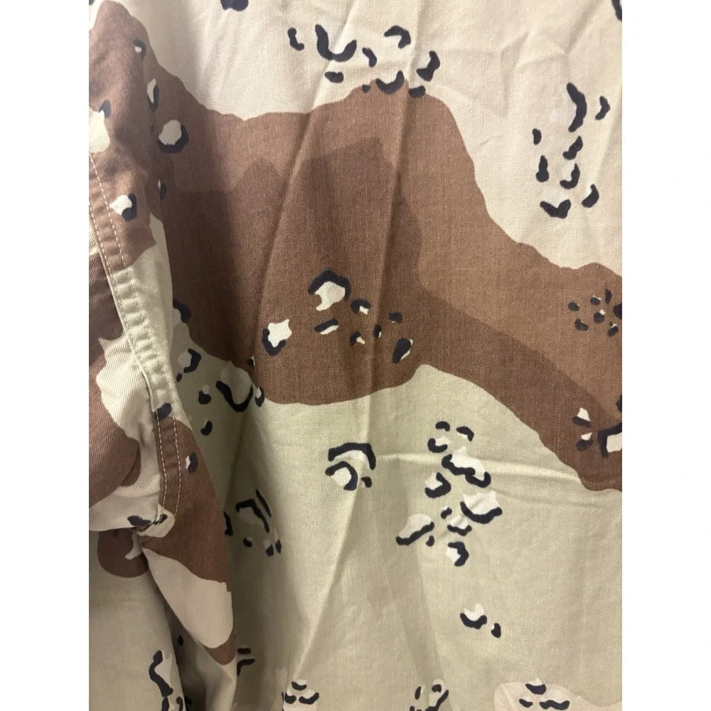 Vintage US Army Shirt Mens Large Short Desert Camo BDU Chocolate Chip Jacket